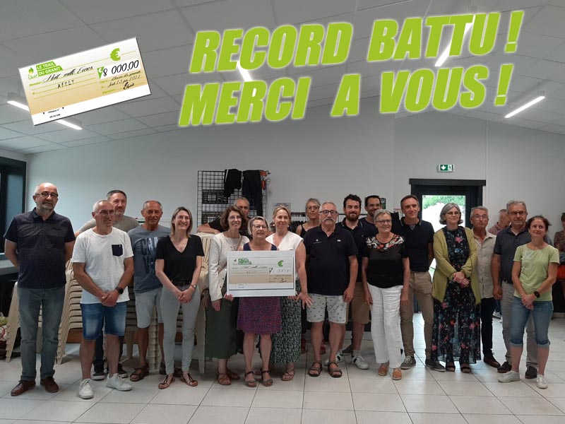 Remise du chèque 8000 € !
