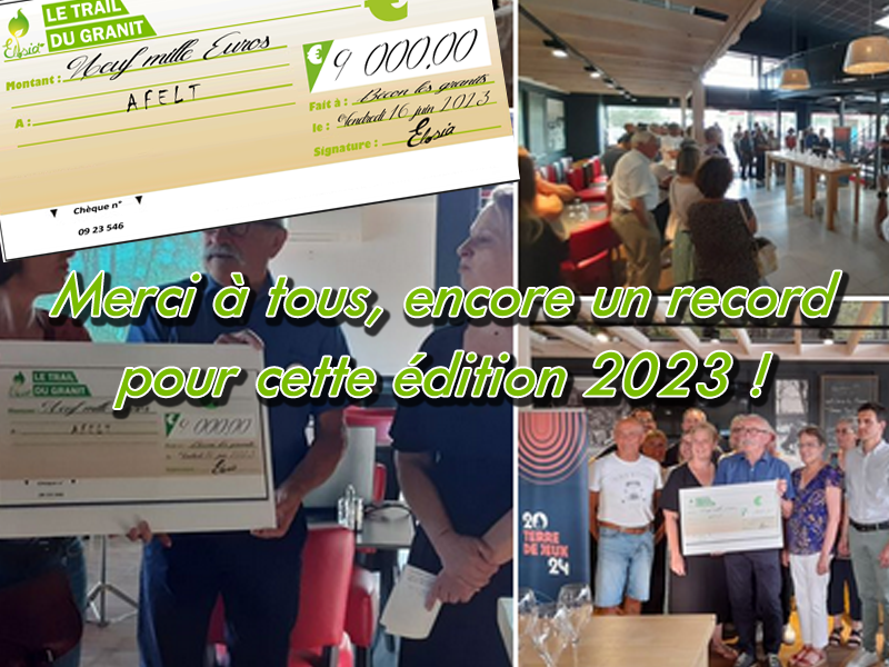 Remise du chèque 9000 € !